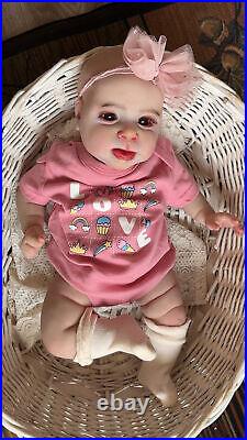 19inch Sebby Reborn Baby Doll Lifelike Newborn Realistic Boy Girl Handmade Gift