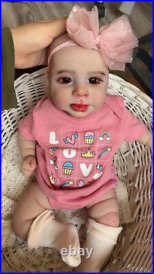 19inch Sebby Reborn Baby Doll Lifelike Newborn Realistic Boy Girl Handmade Gift