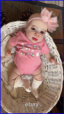 19inch Sebby Reborn Baby Doll Lifelike Newborn Realistic Boy Girl Handmade Gift