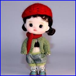1/12 Resin Head BJD Doll + Handpainted Makeup + Changeable Eyes + Cute Clothes