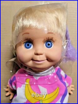 #1 Marcy BABY FACE DOLL Galoob? SO SWEET MARCY Jointed NEW Ponytail PURPLE HTF