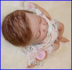 20 100% Handmade Reborn Baby Doll Girl Newborn Lifelike Soft Vinyl silicone