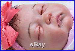 20 100% Handmade Reborn Baby Girl Newborn Lifelike Soft Vinyl silicone doll