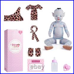 20 Avatar Sleep Silicone Reborn Blue Baby Boy Vinyl Newborn Xmas Doll Gift US