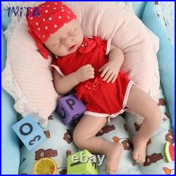 20 Eyes Closed Silicone Reborn Baby Doll Mouth Open Newborn Silicone Girl Doll
