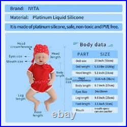 20 Eyes Closed Silicone Reborn Baby Doll Mouth Open Newborn Silicone Girl Doll