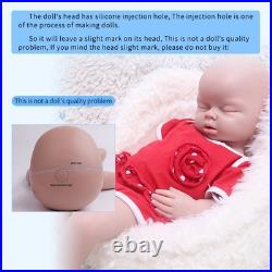 20 Eyes Closed Silicone Reborn Baby Doll Mouth Open Newborn Silicone Girl Doll