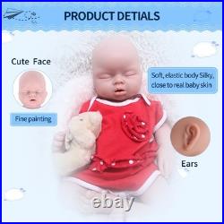 20 Eyes Closed Silicone Reborn Baby Doll Mouth Open Newborn Silicone Girl Doll
