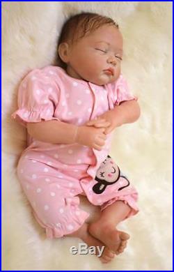 20'' Handmade Newborn doll Reborn Baby Girl Lifelike Vinyl silicone kids gift