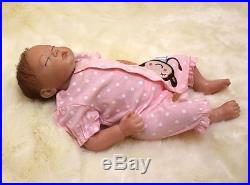 20'' Handmade Newborn doll Reborn Baby Girl Lifelike Vinyl silicone kids gift
