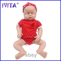 20'' Lifelike Infant Girl Eyes Closed Silicone Reborn Doll Can take a pacifier