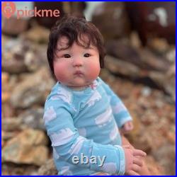 20 Reborn Baby Doll Asian Face Single Eyelid Short Hair Cloth Body Fat Baby