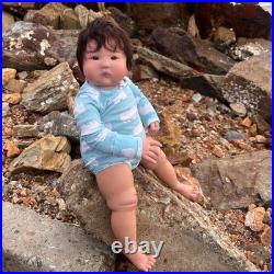 20 Reborn Baby Doll Asian Face Single Eyelid Short Hair Cloth Body Fat Baby