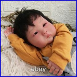 20 Reborn Baby Doll Finished Baby Painted Toddler Boy Short Hair Cloth Body Toy