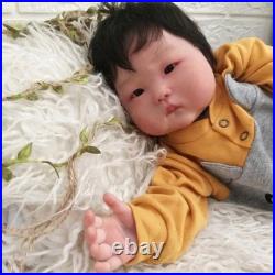20 Reborn Baby Doll Finished Baby Painted Toddler Boy Short Hair Cloth Body Toy