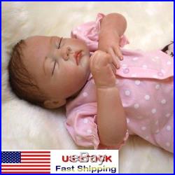 20 Reborn Baby Handmade Newborn Doll Girl Lifelike Vinyl Silicone Sleeping Toy