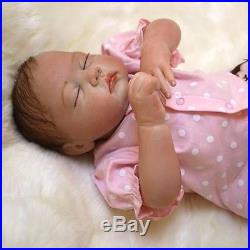 20 Reborn Baby Handmade Newborn Doll Girl Lifelike Vinyl Silicone Sleeping Toy