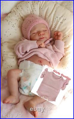 20in Pascale Reborn Baby Girl Full Body Silicone Lifelike Doll Gift for Kids