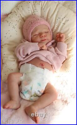 20in Pascale Reborn Baby Girl Full Body Silicone Lifelike Doll Gift for Kids