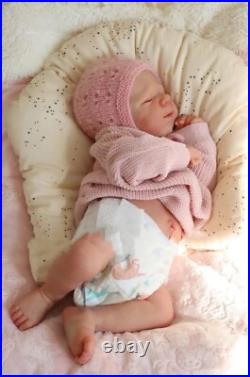 20in Pascale Reborn Baby Girl Full Body Silicone Lifelike Doll Gift for Kids