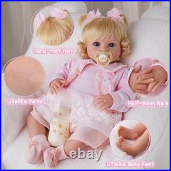 20inch Realistic Baby Doll Girl, Reborn Baby Dolls with Soft Vinyl Limbs and