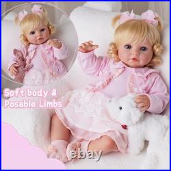 20inch Realistic Baby Doll Girl, Reborn Baby Dolls with Soft Vinyl Limbs and