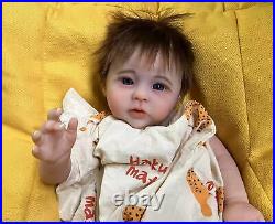 20inch Realistic Reborn Baby Dolls Raven Hand Rooted Hair Weighted Boy Girl Gift