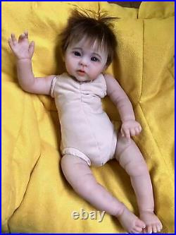 20inch Realistic Reborn Baby Dolls Raven Hand Rooted Hair Weighted Boy Girl Gift