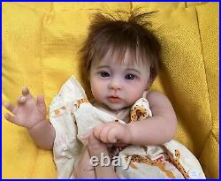 20inch Realistic Reborn Baby Dolls Raven Hand Rooted Hair Weighted Boy Girl Gift