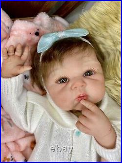 21 Chubby Reborn Baby Doll Soft Vinyl Newborn 0-3 Month Realistic Girl Charlize