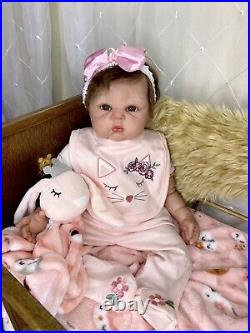 21 Chubby Reborn Baby Doll Soft Vinyl Newborn 0-3 Month Realistic Girl Charlize