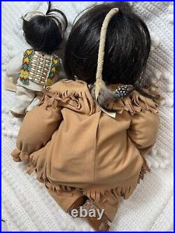 21 Lee Middleton Native American Baby Doll by Reva Schick -Excellent With Baby