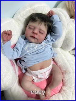 21 Realistic DIY Reborn Baby Dolls Weighted Hand Rooted Mohair Newborn Boy Gift