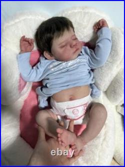 21 Realistic DIY Reborn Baby Dolls Weighted Hand Rooted Mohair Newborn Boy Gift