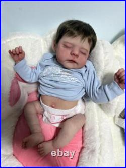 21 Realistic DIY Reborn Baby Dolls Weighted Hand Rooted Mohair Newborn Boy Gift