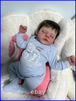 21 Realistic DIY Reborn Baby Dolls Weighted Hand Rooted Mohair Newborn Boy Gift