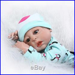 22Full Body Silicone Vinyl Reborn Baby Girl Doll Newborn Lifelike Handmade gift