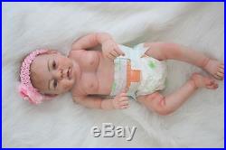 22 100% Handmade Reborn Baby Doll Girl Newborn Lifelike Soft Vinyl silicone