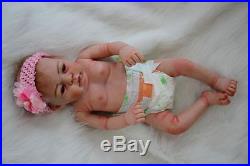 22 100% Handmade Reborn Baby Doll Girl Newborn Lifelike Soft Vinyl silicone