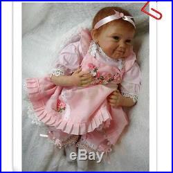 22 Baby Handmade Lifelike Baby Girl Doll Silicone Vinyl Reborn Baby Newborn