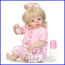 22 Full Body Soft Silicone Lifelike Rebirth Baby Doll Girl Accompany Waterproof