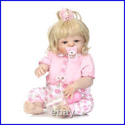 22 Full Body Soft Silicone Lifelike Rebirth Baby Doll Girl Accompany Waterproof