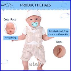 22 Full Body Soft Silicone Lifelike Rebirth Baby Doll Girl Accompany Waterproof