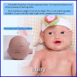 22 Full Body Soft Silicone Lifelike Rebirth Baby Doll Girl Accompany Waterproof