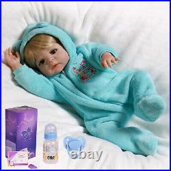 22 Full Body Vinyl Silicone Reborn Dolls Lifelike Newborn Toddler Boy Doll Gift