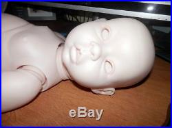 22 Full Vinyl Anatomically Correct Baby Girl Blank Doll Kit Violet Tomas Deprat