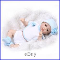 22'' Handmade Lifelike Baby Boy Doll Silicone Vinyl Reborn Newborn Dolls+Clothes
