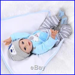 22''Handmade Lifelike Baby Boy Girl Silicone Vinyl Reborn Newborn Dolls +Clothes