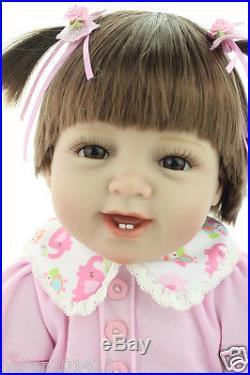 22 Handmade Lifelike Baby Girl Doll Silicone Vinyl Reborn Baby Newborn Gift