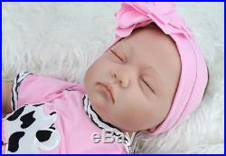 22 Handmade Reborn Baby Doll Newborn Lifelike Soft Silicone Vinyl Sleeping Girl